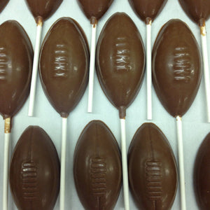 Chocolate football suckers - Nandy's CandyChocolate football suckers