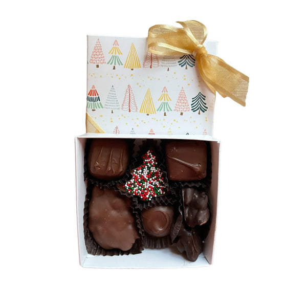 1/4 LB Assorted Chocolate Christmas Gift Box - Nandy's Candy1/4 LB Assorted Chocolate Christmas Gift Box