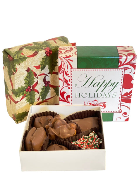 1/4 LB Assorted Chocolate Christmas Gift Box - Nandy's Candy1/4 LB Assorted Chocolate Christmas Gift Box