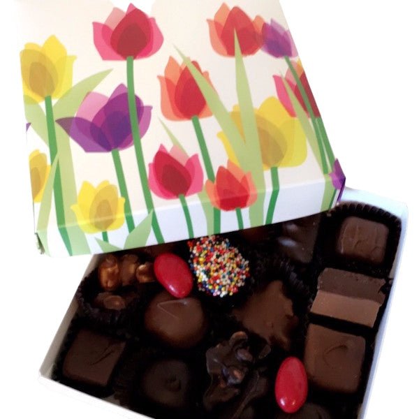 Assorted Chocolates in Flower Box - Nandy's CandyAssorted Chocolates in Flower Box