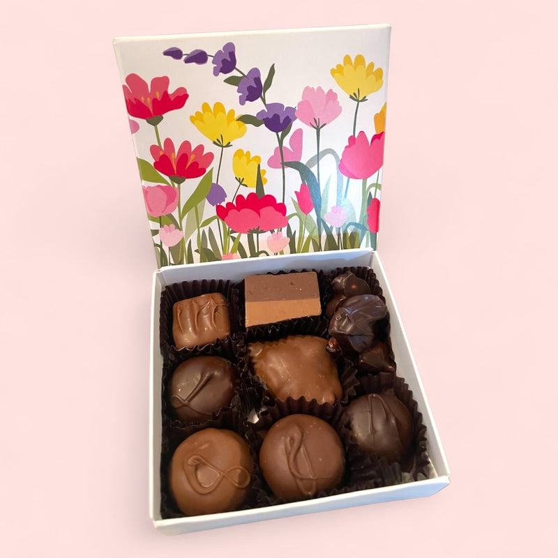 Assorted Chocolates in Flower Box - Nandy's CandyAssorted Chocolates in Flower Box