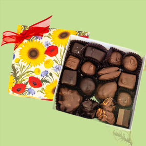 Assorted Chocolates in Flower Box - Nandy's CandyAssorted Chocolates in Flower Box
