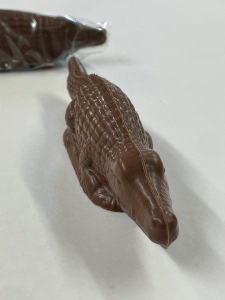 Chocolate alligator front view 