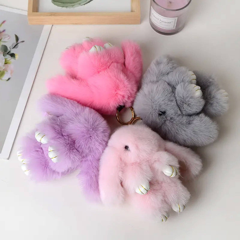 LARGE RABBIT POM POM KEYCHAIN 0225 - 6 (12pc) - Nandy's CandyLARGE RABBIT POM POM KEYCHAIN 0225 - 6 (12pc)