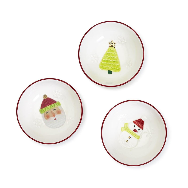 Merry and Bright Christmas Tidbit Bowls - Nandy's CandyMerry and Bright Christmas Tidbit Bowls