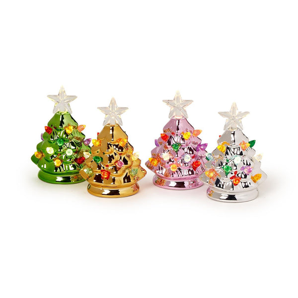 Mini Metallic LED Light up Christmas Trees - Nandy's CandyMini Metallic LED Light up Christmas Trees