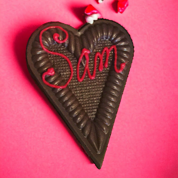 Personalized Chocolate Heart (small) - Nandy's CandyPersonalized Chocolate Heart (small)