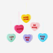 Small Flocked Conversation Hearts - Nandy's CandySmall Flocked Conversation Hearts