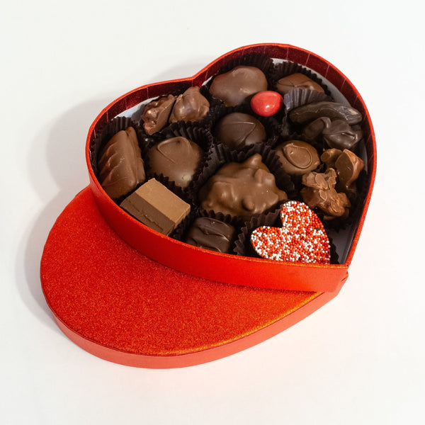 Sparkle Heart Box with Assorted Chocolates - Nandy's CandySparkle Heart Box with Assorted Chocolates