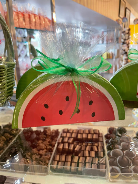 Watermelon Box filled with assorted chocolates - Nandy's CandyWatermelon Box filled with assorted chocolates