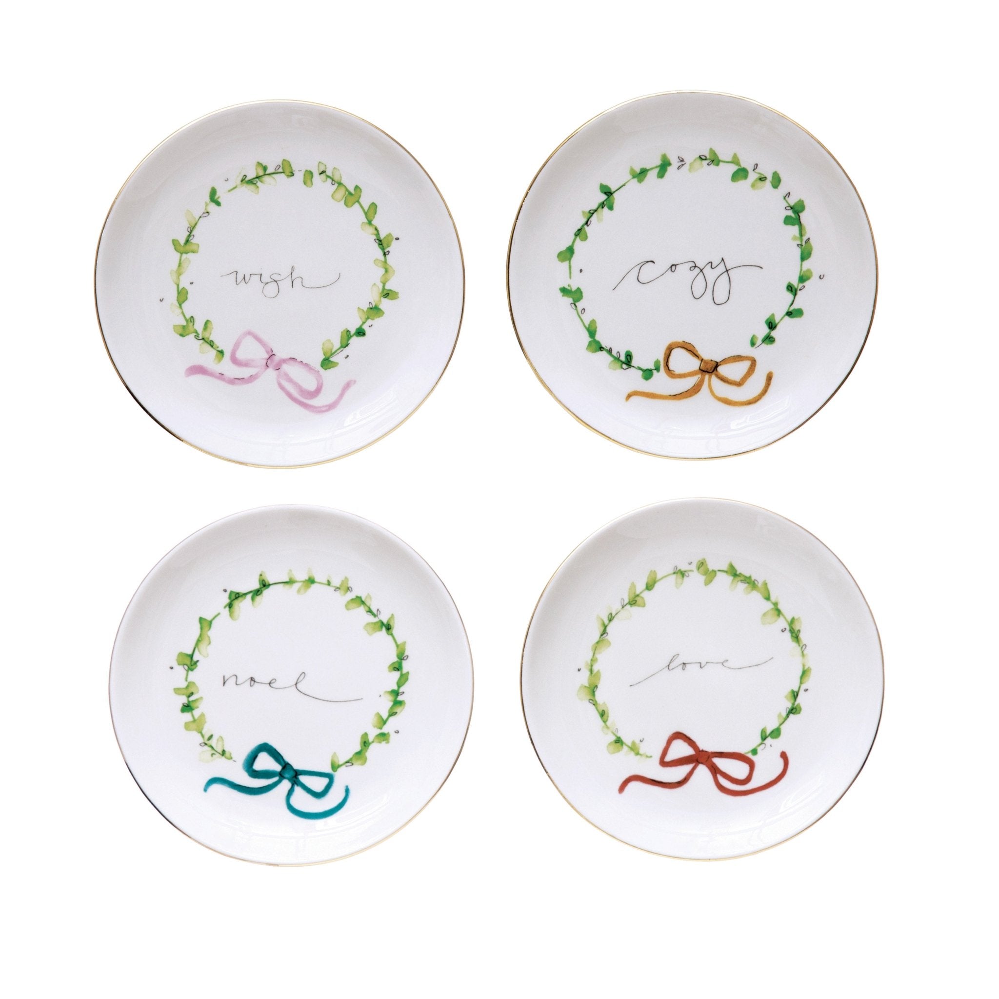 Wreath Christmas plate with Wording - Nandy's CandyWreath Christmas plate with Wording