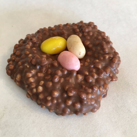 Chocolate Crispy Nests - Nandy's CandyChocolate Crispy Nests