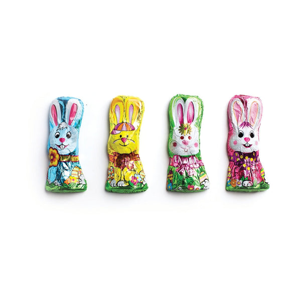 Flat Chocolate Bunny Foil Wrapped - Nandy's CandyFlat Chocolate Bunny Foil Wrapped