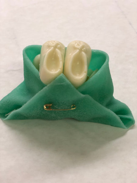 Mint Baby Booties