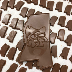 Large Chocolate Mississippi with Magnolia - Nandy's CandyLarge Chocolate Mississippi with Magnolia