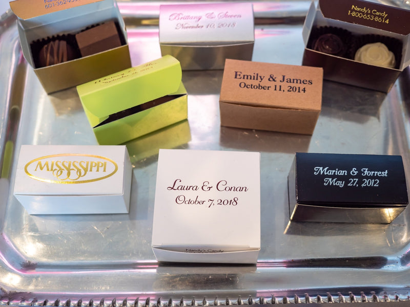 Personalized Wedding Favor Boxes - Nandy's CandyPersonalized Wedding Favor Boxes