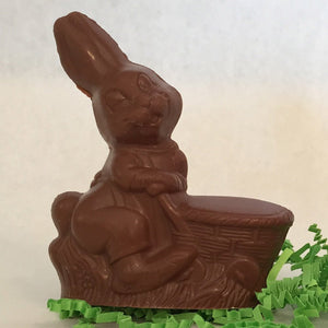 Small Chocolate Rabbit With Basket - Nandy's CandySmall Chocolate Rabbit With Basket